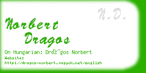 norbert dragos business card